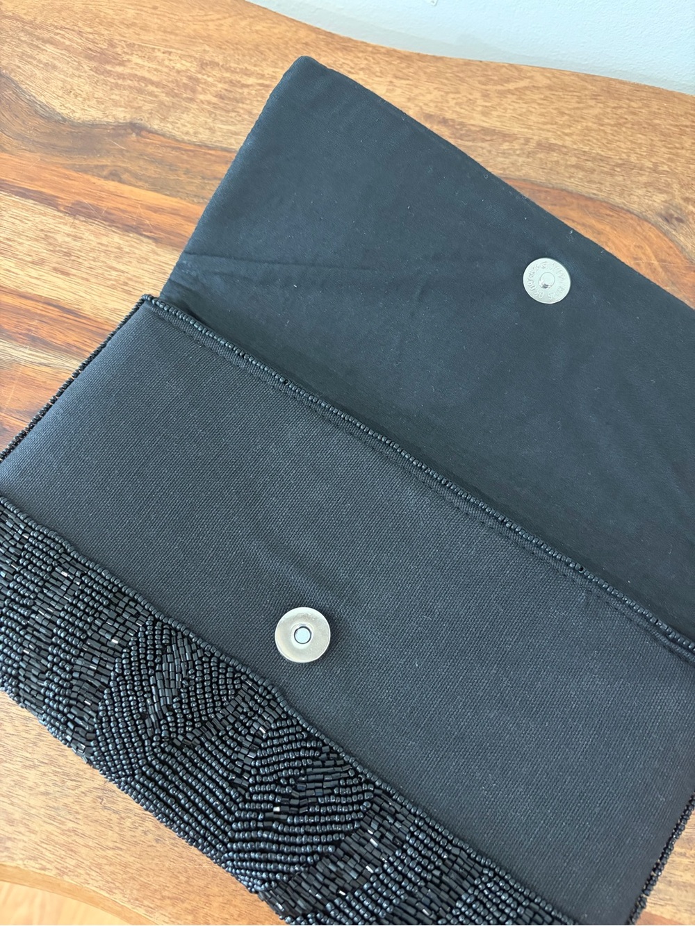 Lulus Black Beaded Clutch - Picture 8 of 10
